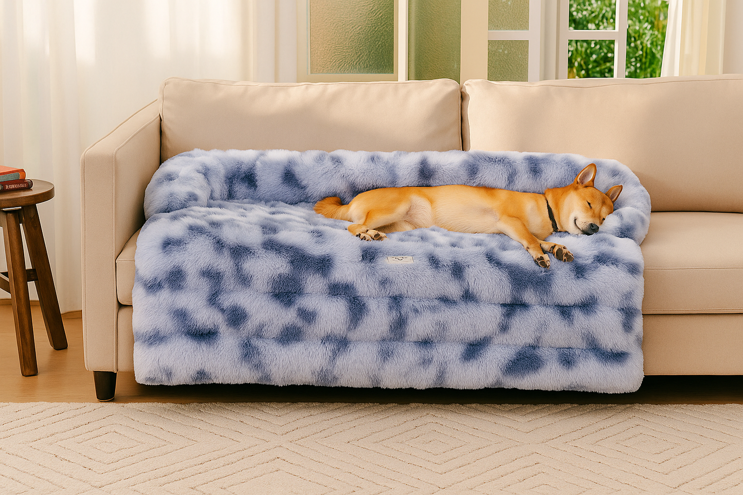Luksusowe, zmywalne legowisko dla psa z pluszowym pokrowcem