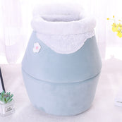 Pluszowy domek dla kotów i psów w kształcie miski 3 w 1