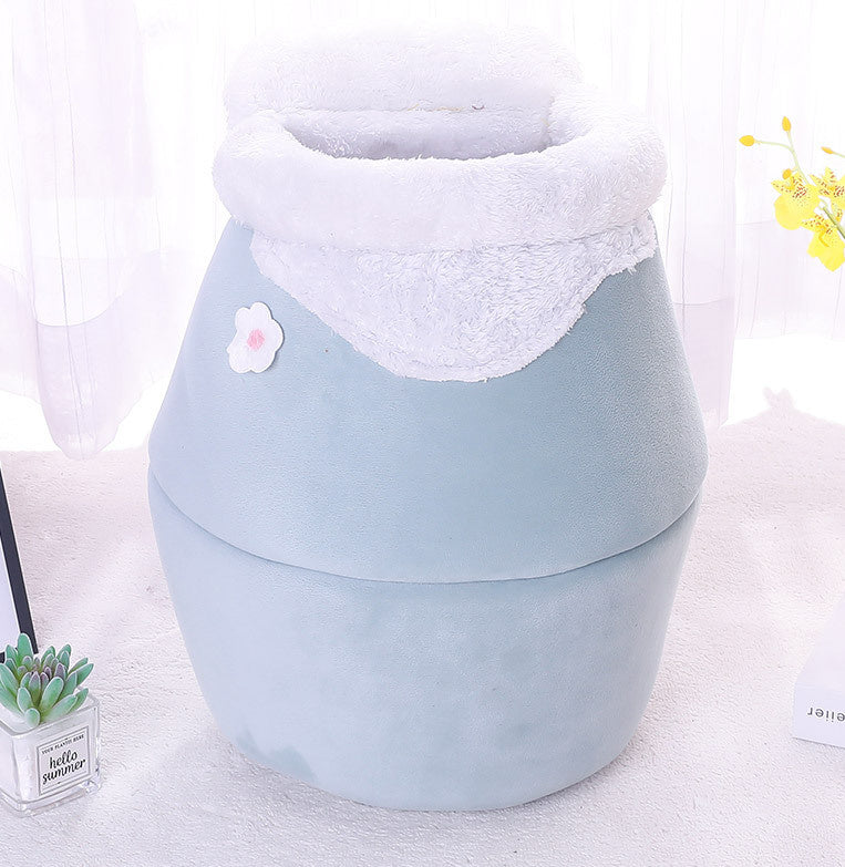 Pluszowy domek dla kotów i psów w kształcie miski 3 w 1