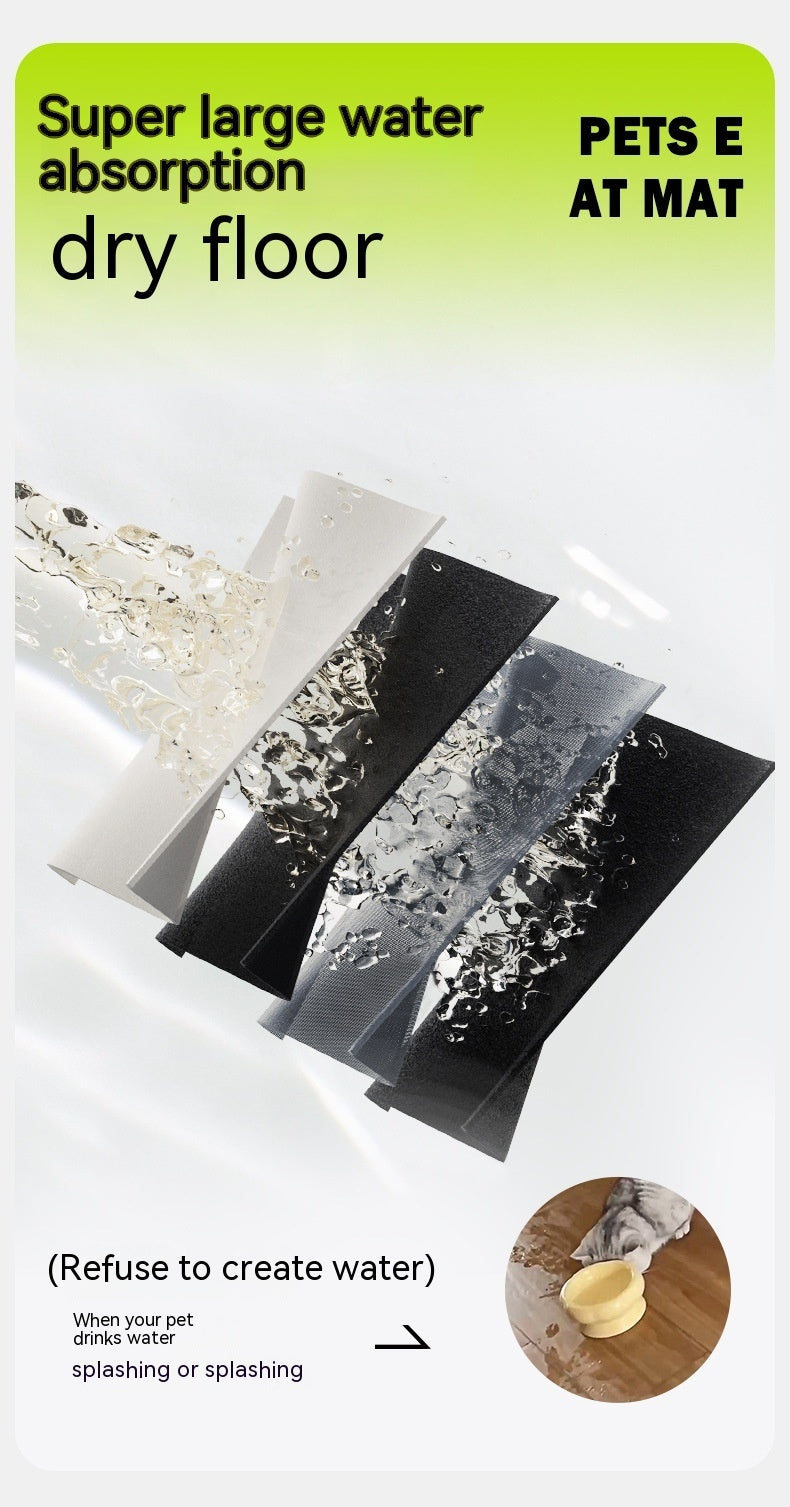 Chłonny, wielokrotnego użytku podkład na miski dla psa i kota