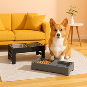 Podwójna regulowana ergonomiczna miska na karmę dla psa