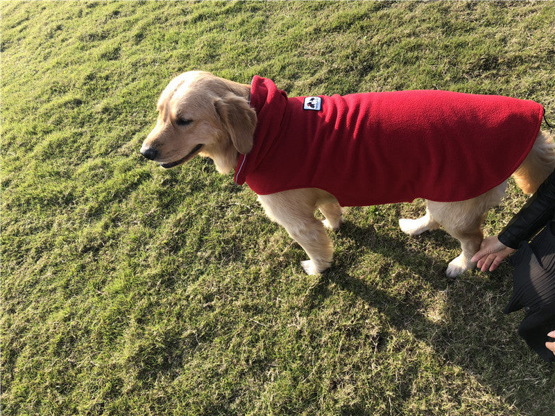 Dwustronna polarowa kurtka dla psa na jesień i zimę