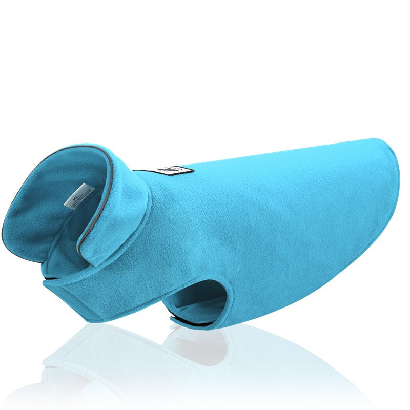 Dwustronna polarowa kurtka dla psa na jesień i zimę