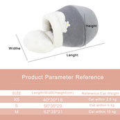 Pluszowy domek dla kotów i psów w kształcie miski 3 w 1