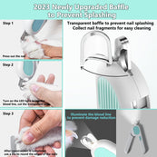 Bezpieczny obcinacz do paznokci LED dla psa i kota