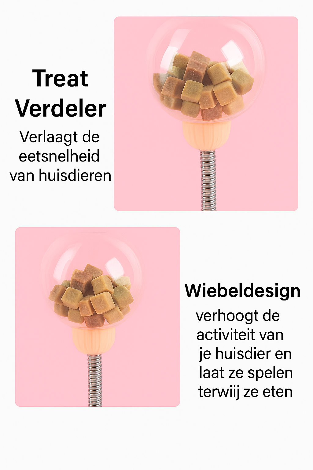 Interaktywna miska na karmę i zabawka-puzzle z antypoślizgową podstawą do powolnego jedzenia