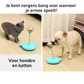 Interaktywna miska na karmę i zabawka-puzzle z antypoślizgową podstawą do powolnego jedzenia