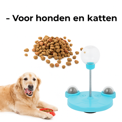 Interaktywna miska na karmę i zabawka-puzzle z antypoślizgową podstawą do powolnego jedzenia