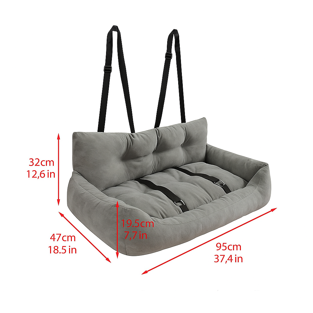 Wygodne, premium legowisko samochodowe dla psa