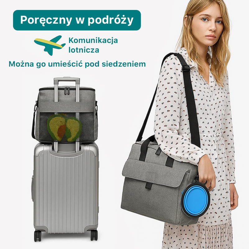 Przestronny i wygodny plecak dla psa na podróż