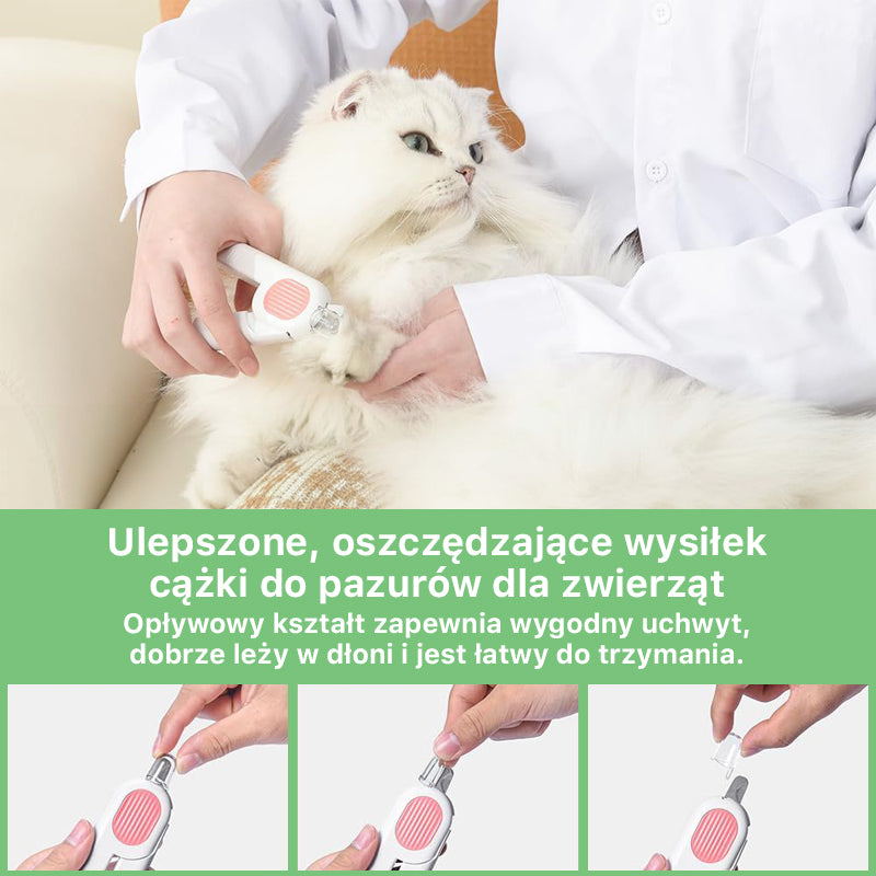Bezpieczny obcinacz do paznokci LED dla psa i kota
