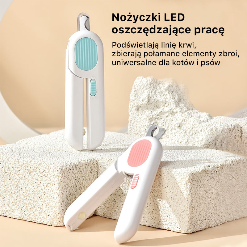 Bezpieczny obcinacz do paznokci LED dla psa i kota