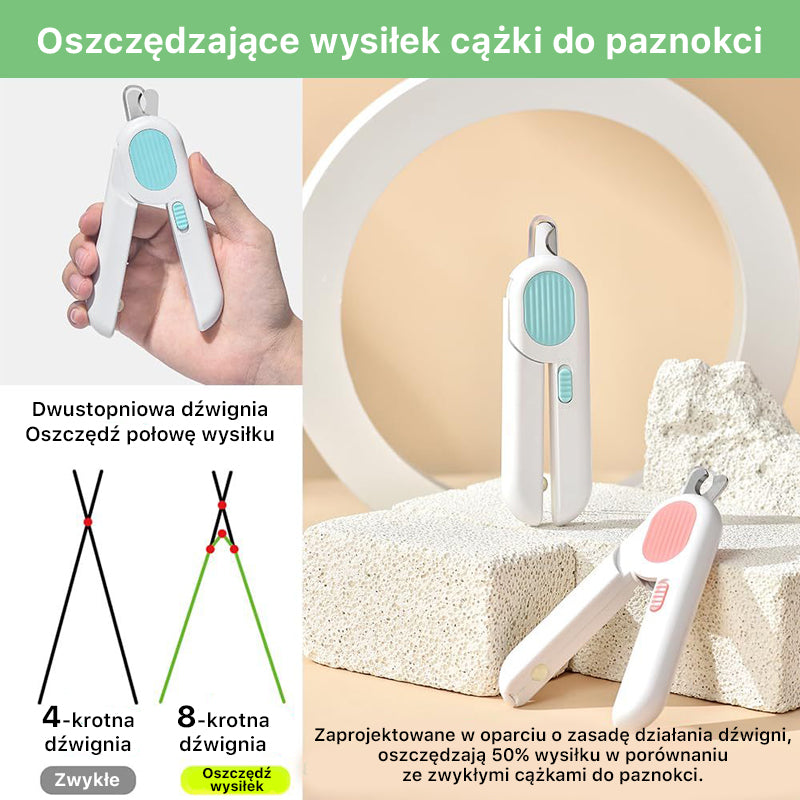 Bezpieczny obcinacz do paznokci LED dla psa i kota