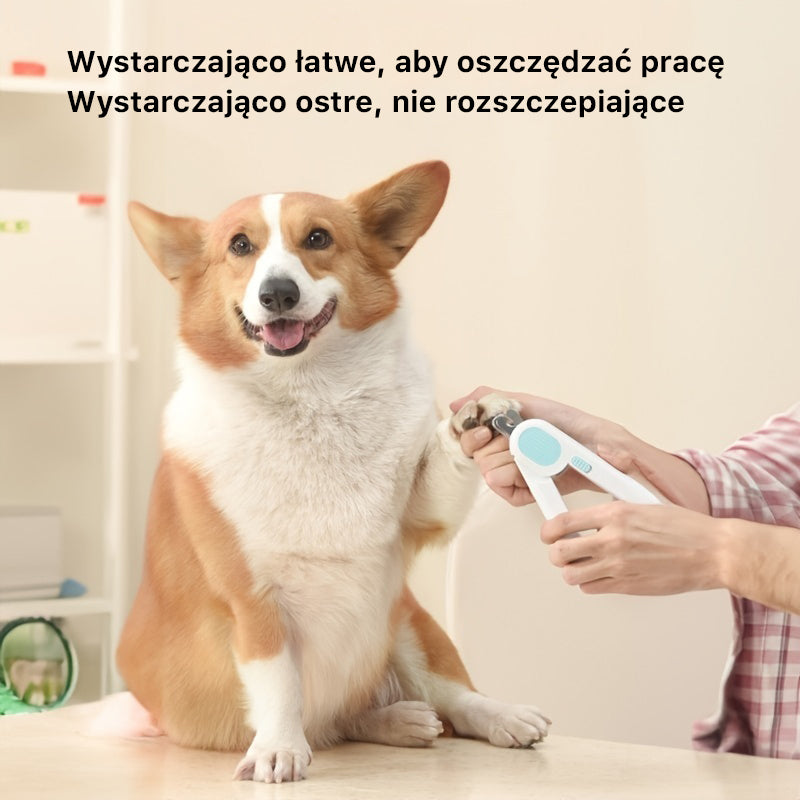 Bezpieczny obcinacz do paznokci LED dla psa i kota