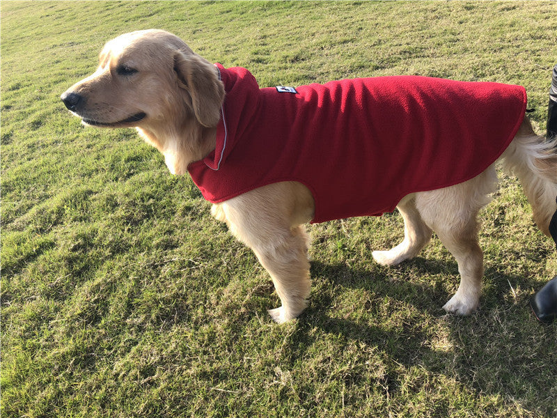 Dwustronna polarowa kurtka dla psa na jesień i zimę