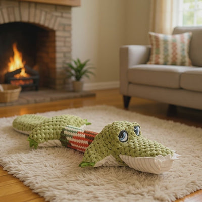 Trwała pluszowa zabawka dla psa z piszczkiem