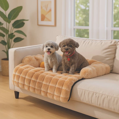 Luksusowe, zmywalne legowisko dla psa z pluszowym pokrowcem