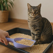 Łopatka do kuwety ze stojakiem, solidna i higieniczna